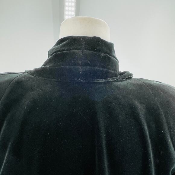 Collections Vintage Black Velvet Oversize Emo Goth Retro Blazer Jacket M - Picture 4 of 11